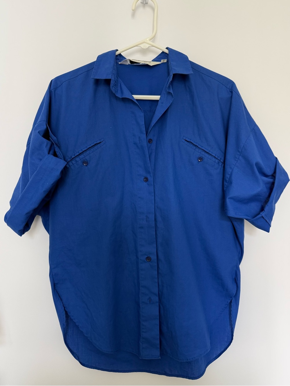 DVF Vintage collared top Size 6 Royal Blue